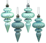 Vickerman Finial 4 Finish Asst 8/Box, Baby Blue, 4"