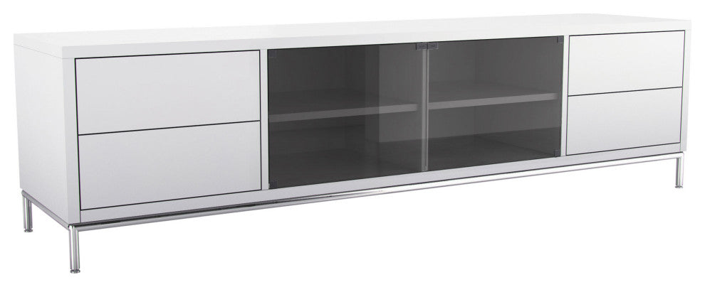 Lenox Media Cabinet, White Lacquer