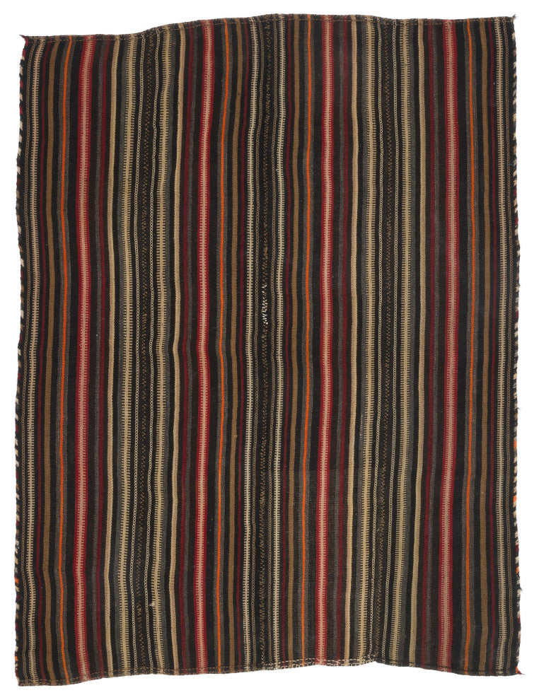 Vintage Anatolian Kilim Rug 5' 4" x 6' 11", 64 in. x 83 in.