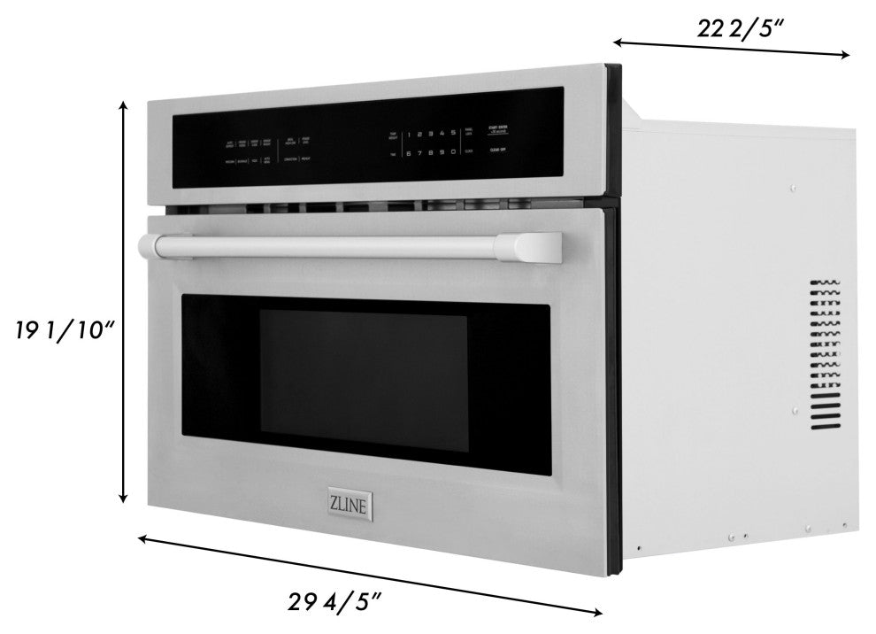ZLINE 30" Microwave Oven, Stainless Steel With Traditional Handle, MWO-30