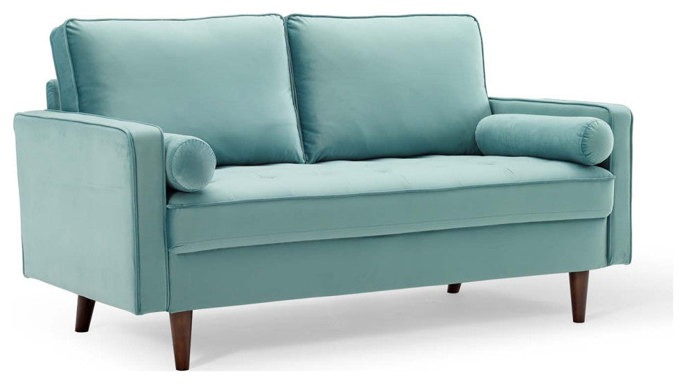 Valour Performance Velvet Loveseat Mint
