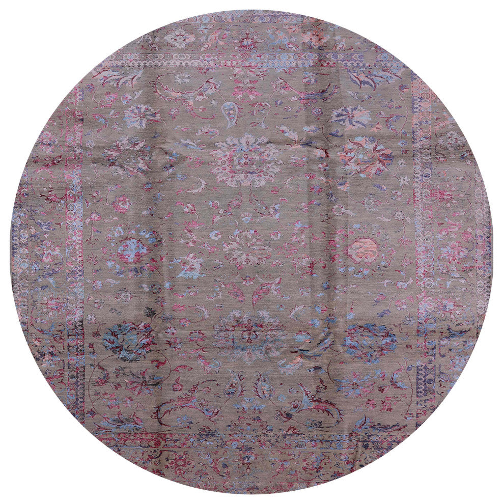 Ahgly Company Indoor Round Mid-Century Modern Area Rugs, 5' Round