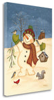 "Snowman Bird House" By Kim Lewis, Giclee Print on Gallery Wrap Canvas