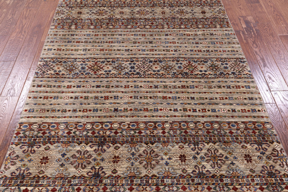 Khorjin Super Kazak Hand-Knotted Wool Rug 5' 0" X 6' 8" - Q12302