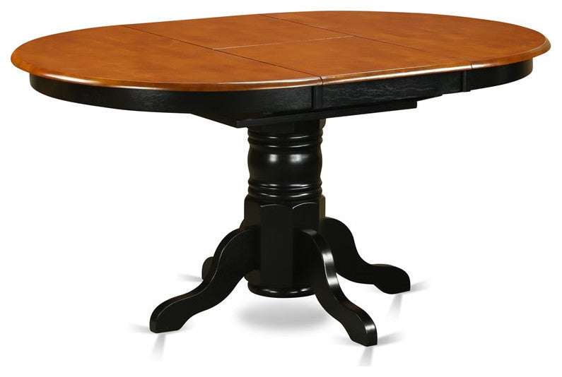 Jolene Dining Table Set, Black and Cherry, 7 Pieces, Microfiber