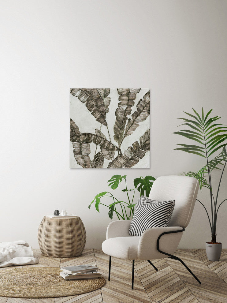 "Sephia" Painting Print on Wrapped Canvas, 24"x24"