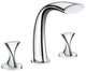 Lazia Double Handled Chrome Bathtub Faucet