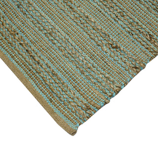 Naturals Sinclair Area Rug, Aqua, 2' x 3', Striped