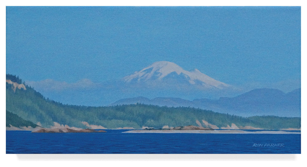 Ron Parker 'Mt Baker' Canvas Art, 32"x16"