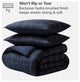 Bare Home Down Alternative Comforter Set, Dark Blue - Modern Plaid, Queen