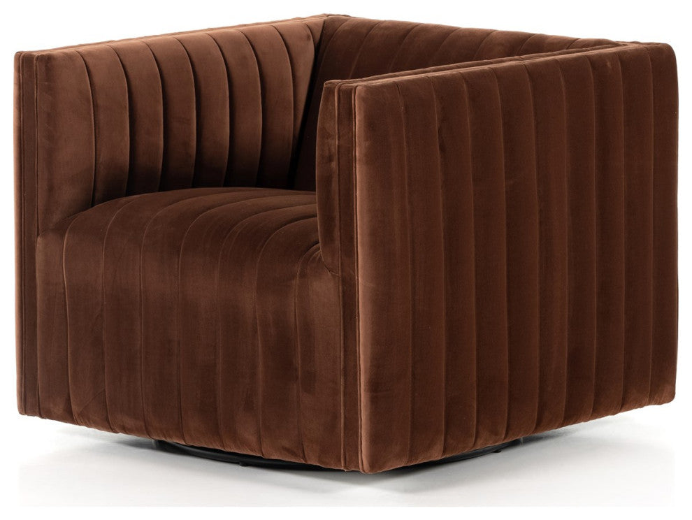 Augustine Swivel Chair-Surrey Auburn