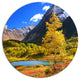 Beautiful Kamchatka Mountains, Landscape Disc Metal Artwork, 11"