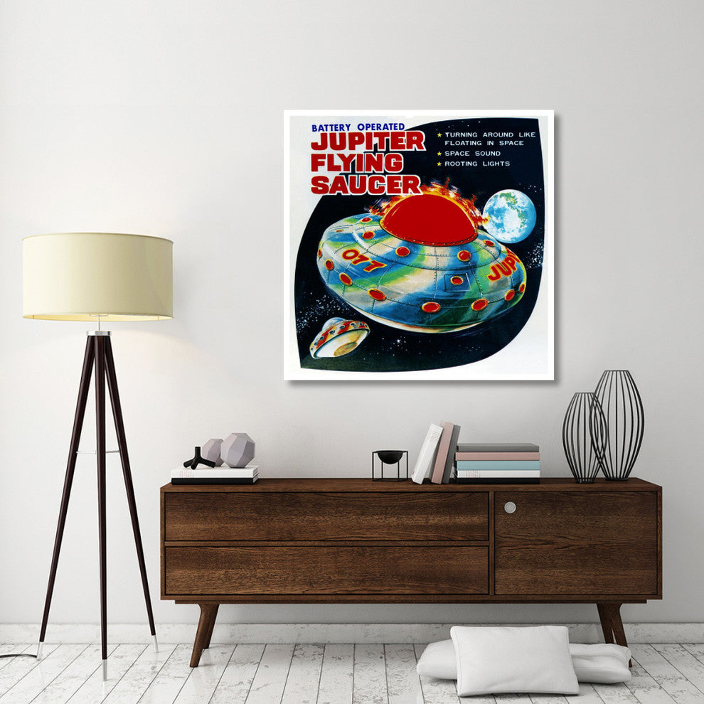 "Jupiter Flying Saucer" Digital Paper Print by Retrorocket, 46"x46"