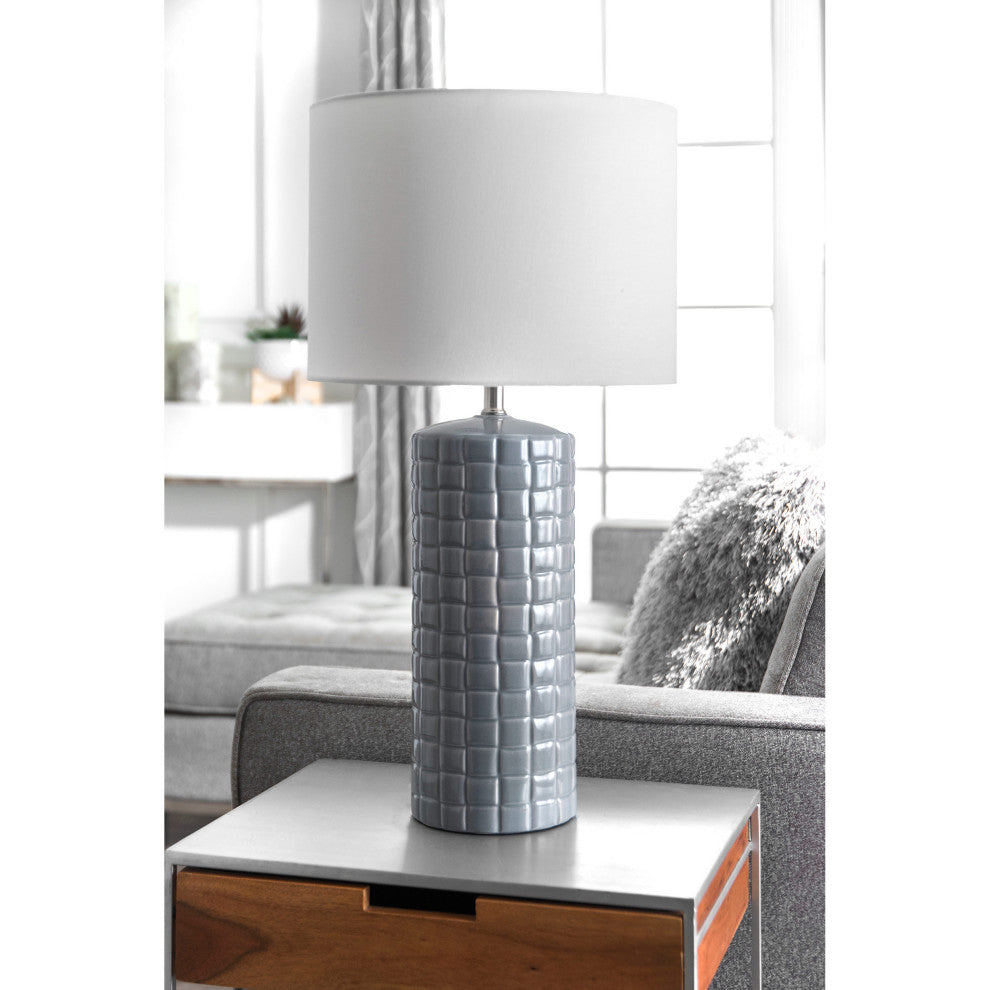Nuloom 29" Delicia Ceramic Linen Shade Table Lamp