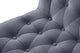 Curve Button Tufted, Fabric Upholstered Dining Chair, Set of 2, Gray Velvet