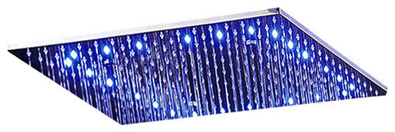 Fontana 40" Oil Rubbed Bronze Color Changing LED Rain Shower Head, Solid Brass