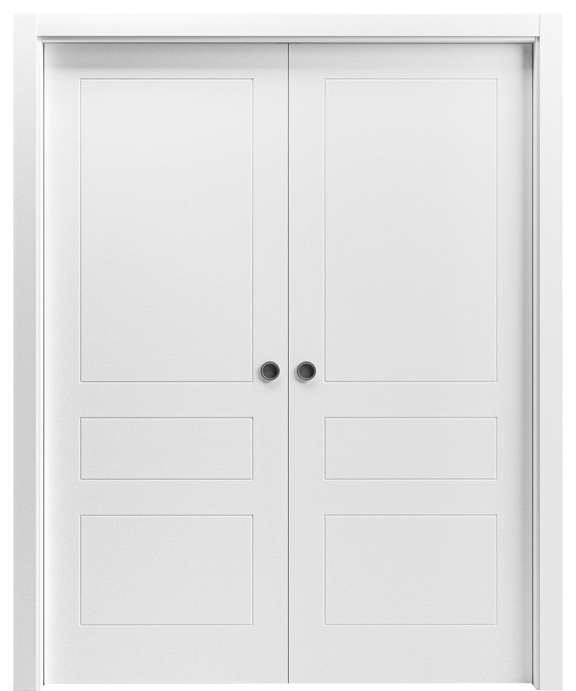 Sliding French Double Pocket Doors 56x96"