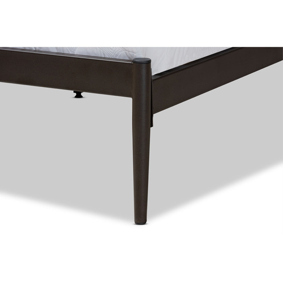 Nano Modern And Contemporary Black Finished Metal Full Size Platform Bed
