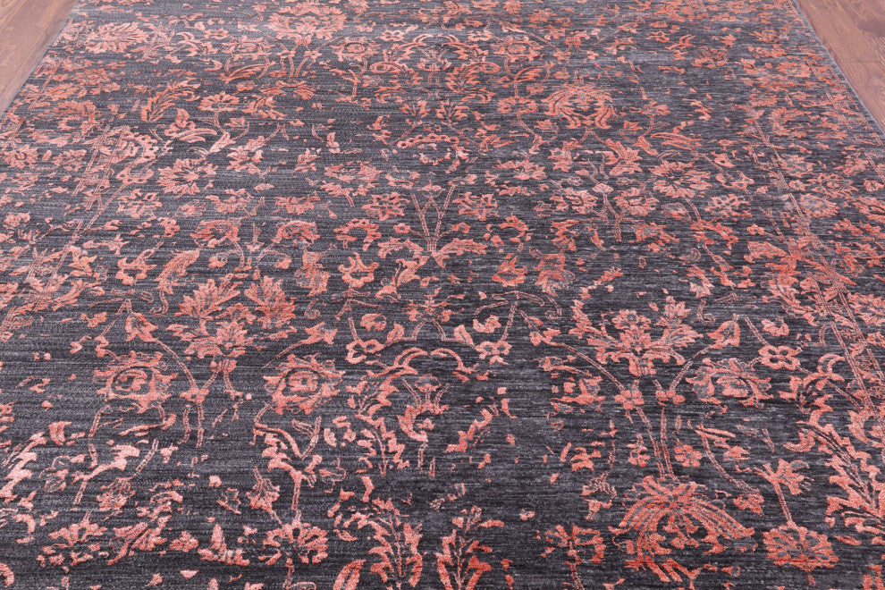 8' 2" X 10' 2" Persian Hand-Knotted Wool & Silk Rug - Q15754