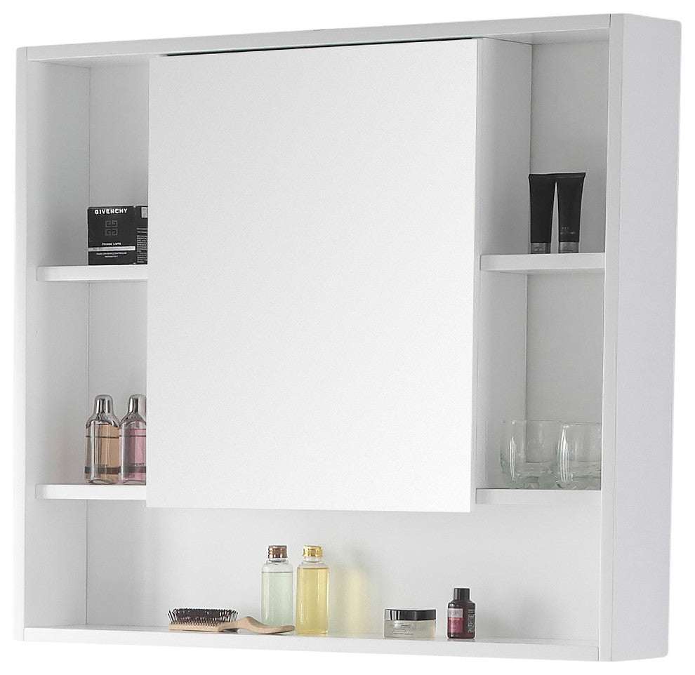 Fine Fixtures Surface Mount Bathroom Medicine Cabinet, White.