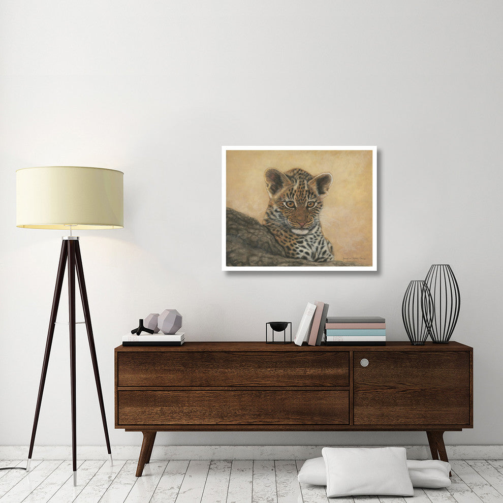 "Young Leopard" Digital Paper Print by Jacquie Vaux, 37"x30"