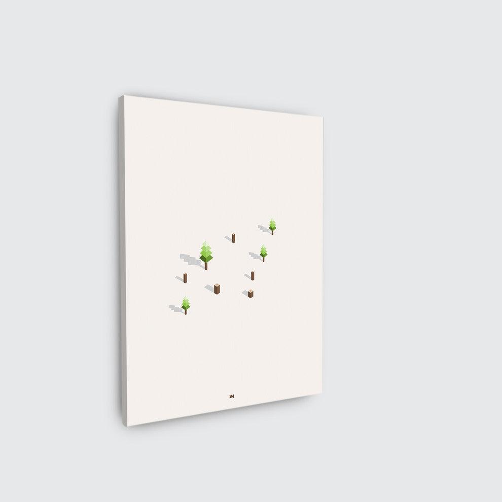 Mod Made "Simply White" Canvas Wall Art, 11"x16"