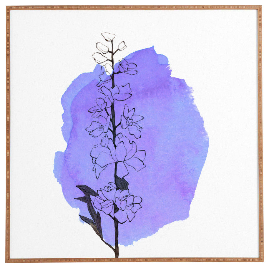 Deny Designs Morgan Kendall Delphinium Framed Wall Art