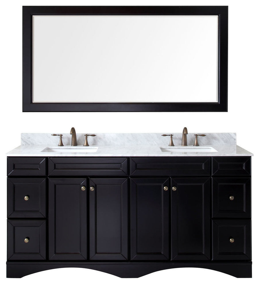 Talisa 72" Double Bathroom Vanity Set, Espresso