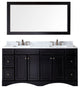 Talisa 72" Double Bathroom Vanity Set, Espresso