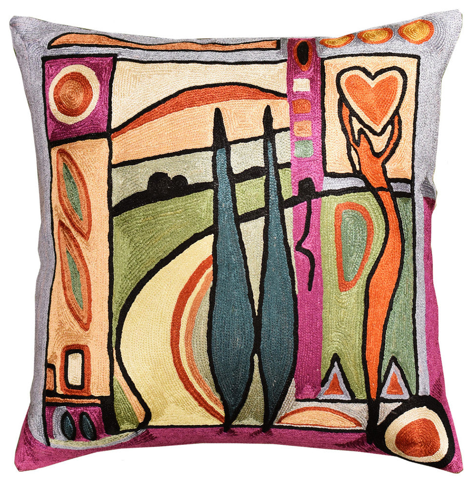 Fun in the Sun VII by Alfred Gockel Accent Pillow Cover Art Silk 18x18"