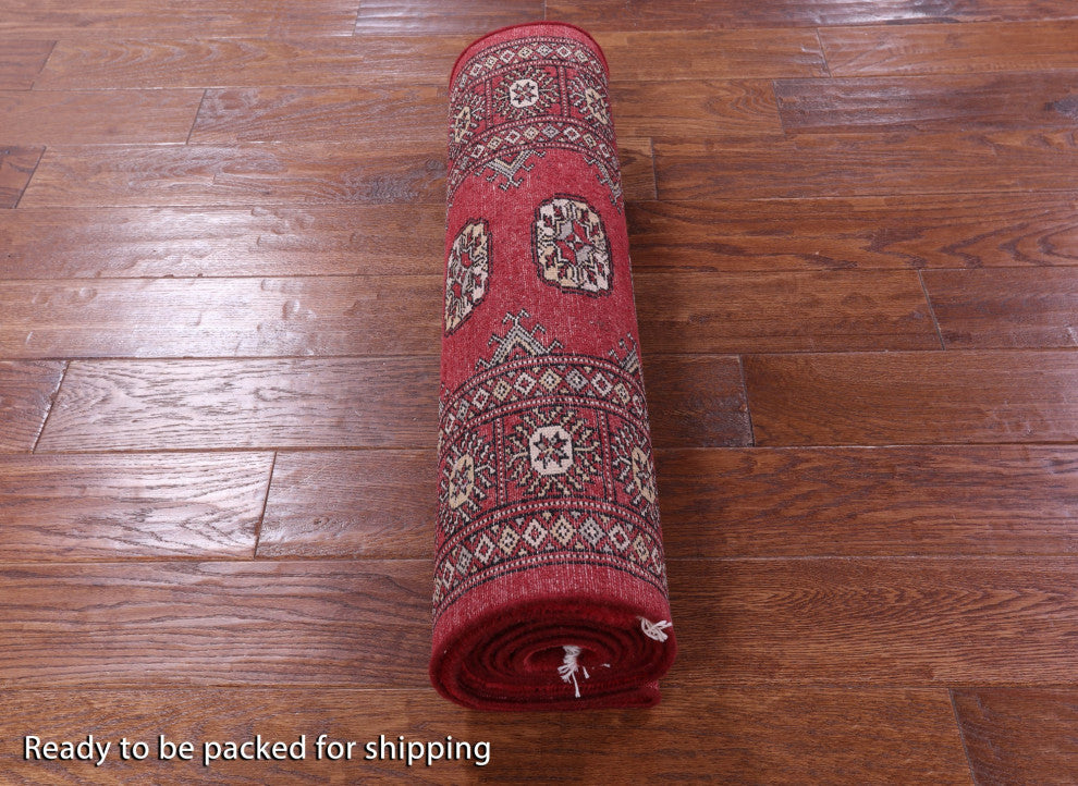 Signed Silky Bokhara Handmade Wool Runner Rug 2' 7" X 9' 10" - Q13782