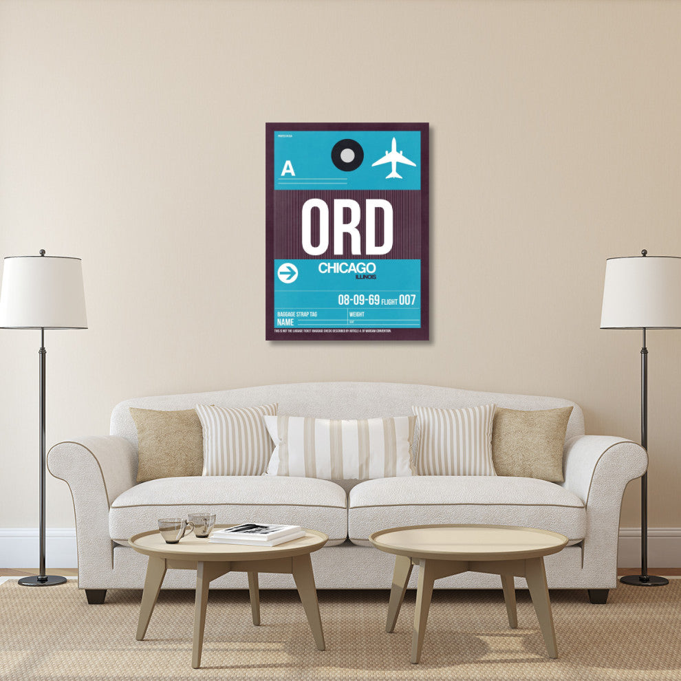 "ORD Chicago Luggage Tag 1" Fine Art Print