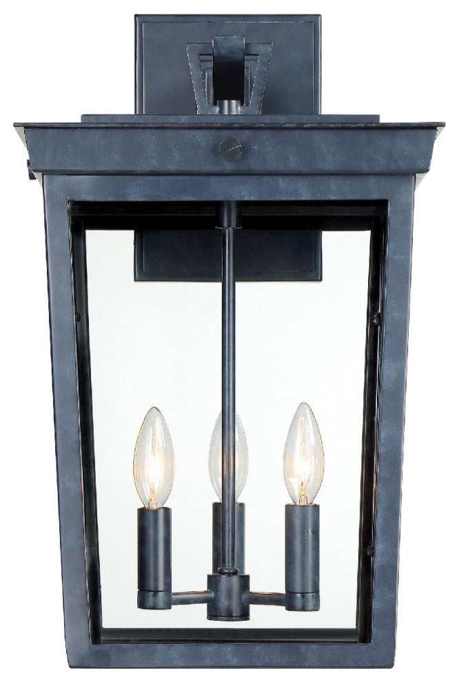 Belmont 3 Light Outdoor Wall Mount in Graphite