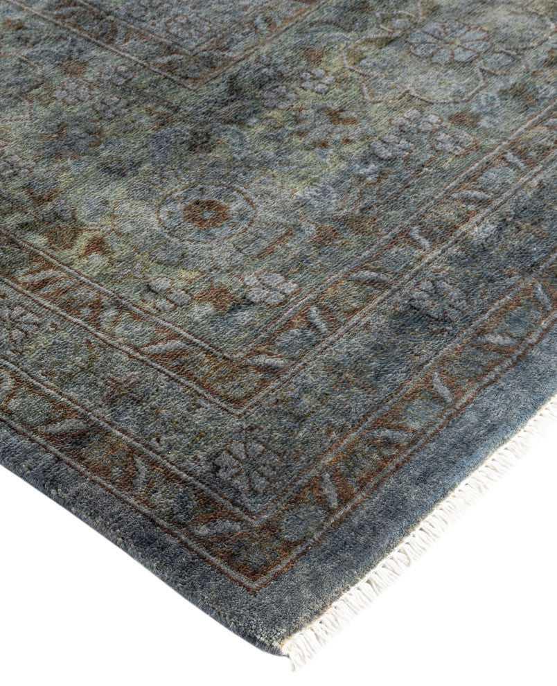 Overdyed One-of-a-Kind Hand-Knotted Area Rug Gray, 10' 1" x 13' 9"