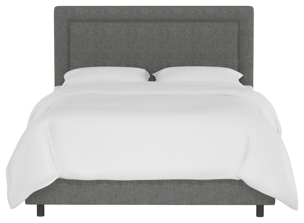 Ana Queen Square Bed, Zuma Charcoal