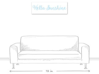 Hello Sunshine 12"x36" Canvas Wall Art, Blue