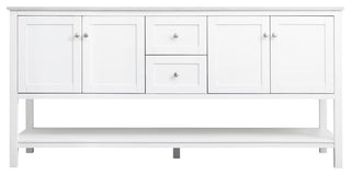 72" Double Bathroom Vanity, White