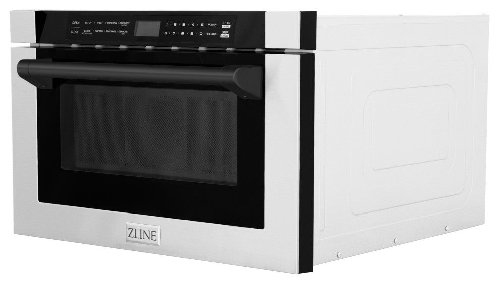 ZLINE Microwave Drawer s, Stainless and Matte Black MWDZ-1-H-30-MB