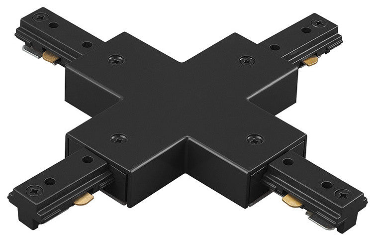 WAC Lighting L Track X Connector in Black