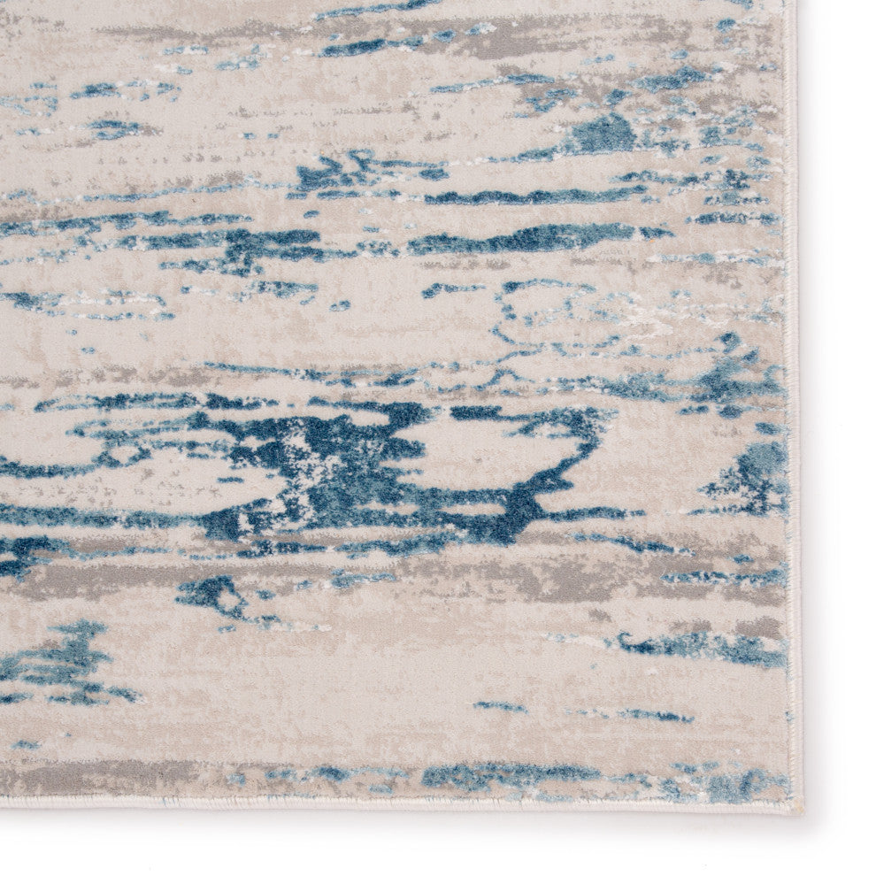 Jaipur Living Celil Abstract Ivory/Blue Area Rug, 3'11"x5'11"