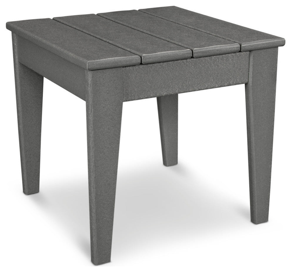 POLYWOOD Newport 18" Side Table, Slate Gray