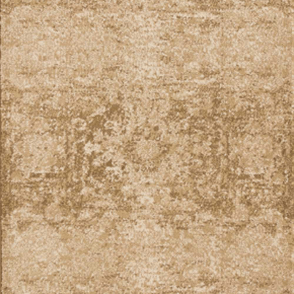 91 X 130 Beige Polypropylene Rug
