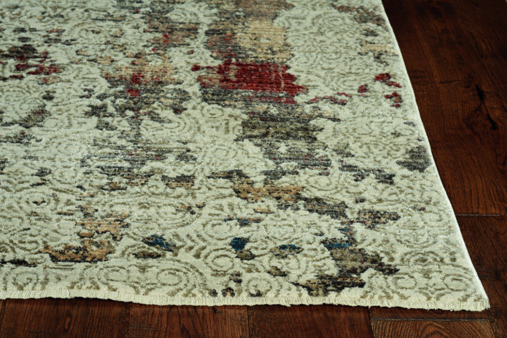 8"x11" Sage Ivory Weathered Vintage Area Rug