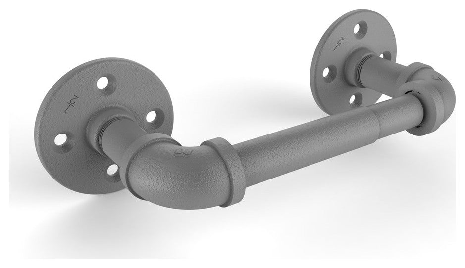 Pipeline 2 Post Toilet Paper Holder, Matte Gray