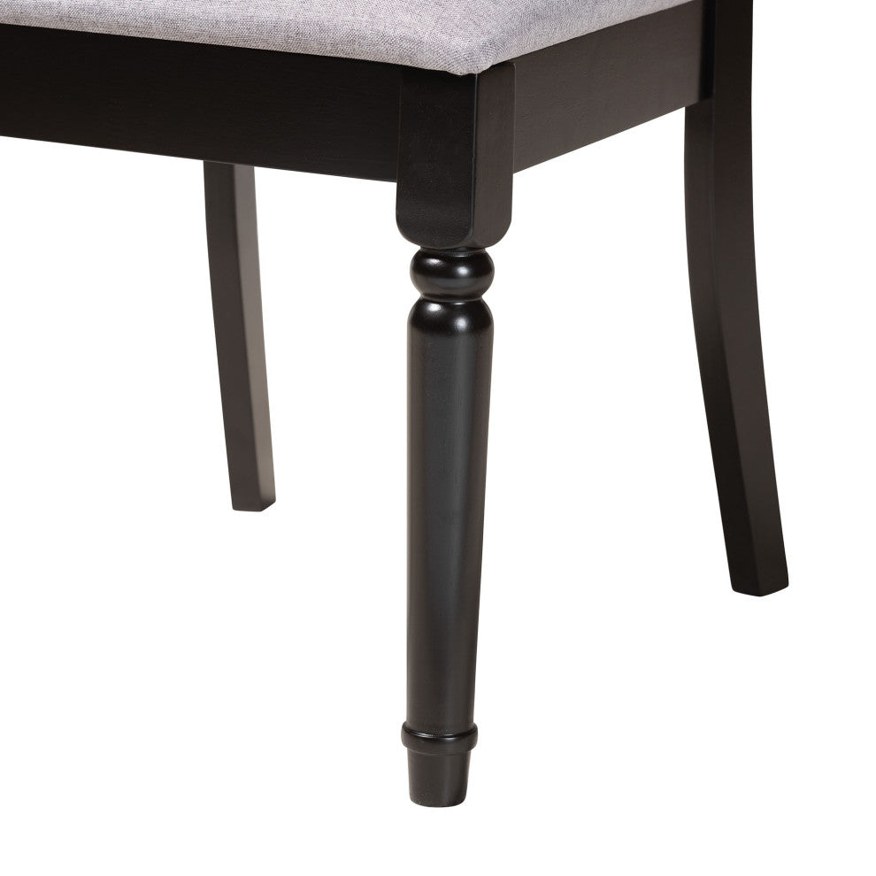 Rainier 5-Piece Dining Set, Gray/Dark Brown