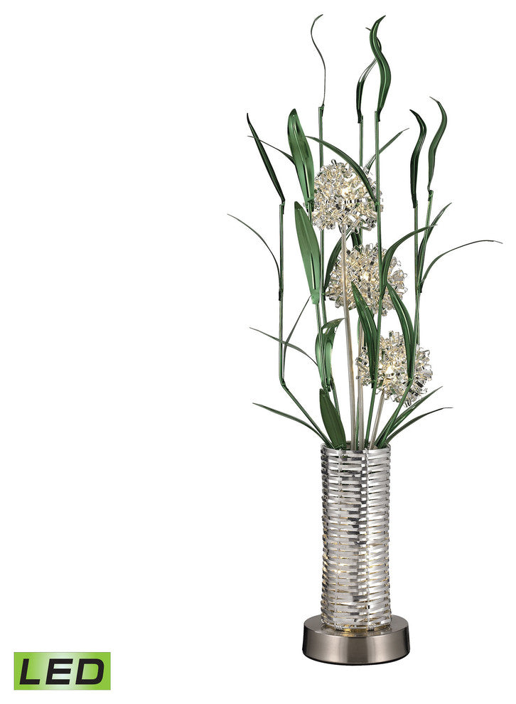 Windbear Contemporary Floral Display Floor Lamp In Silver
