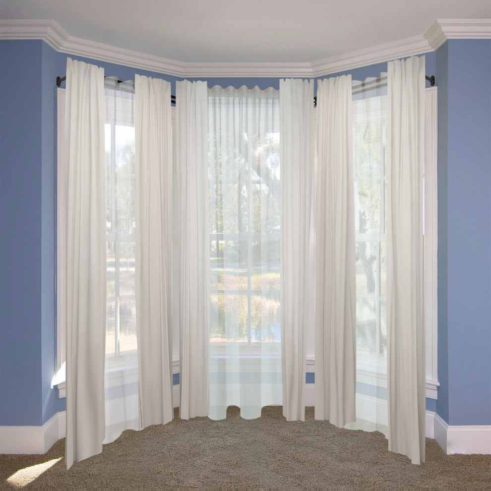 5/8" Blackout Double Bay Curtain Rod - Cocoa