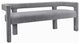 Athena Boucle Fabric Upholstered Bench, Grey, Boucle Fabric