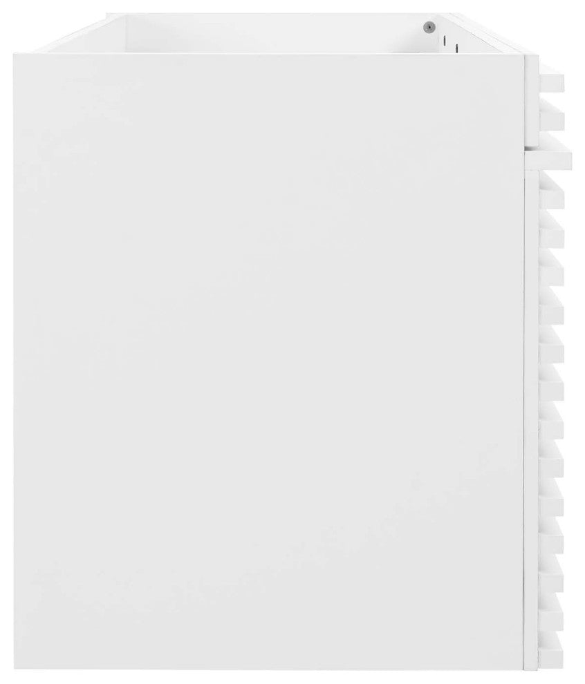 Render 48" Wall-Mount Bathroom Vanity Cabinet, White