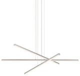 Sonneman 2763-J20 Stix 40"W Chandelier - Bright Satin Aluminum